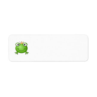 Étiquette Prince des grenouilles. Grenouille souriante avec