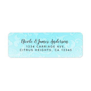 Étiquette Princesse Blue Elegant Storybook Mariage