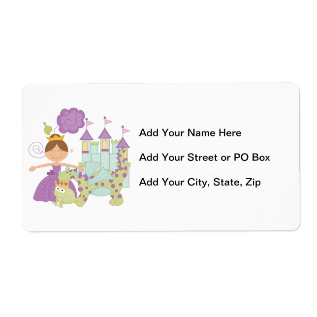 Étiquette Princesse de brune (Devant)