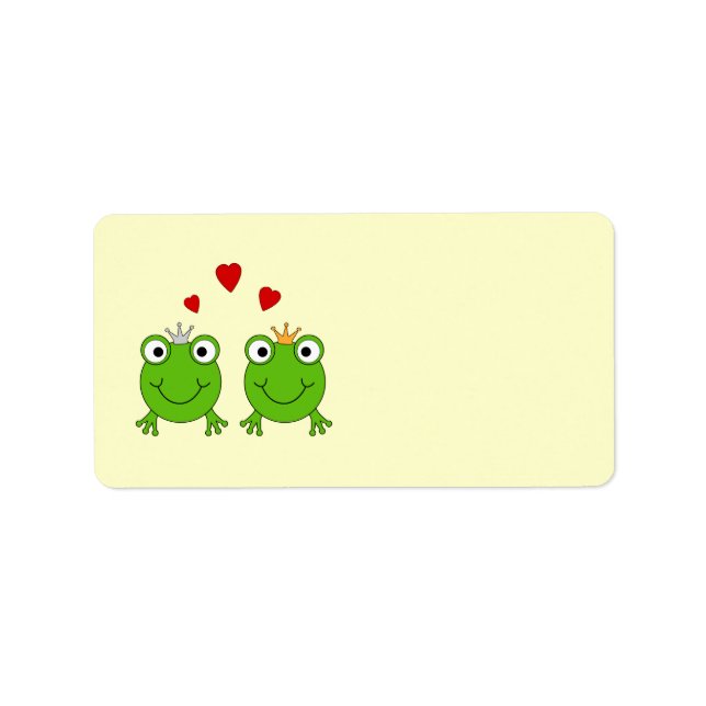 Étiquette Princesse de la grenouille et Prince de la grenoui (Devant)