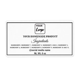 Étiquette Principes simples du logo noir et blanc