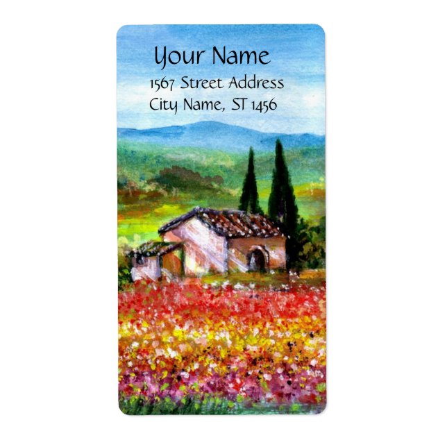 ÉTIQUETTE PRINTEMPS EN TOSCANE (Devant)