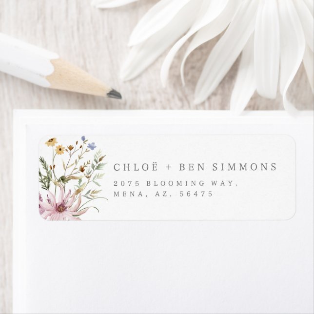 Étiquette Printemps Floral Baby in Bloom Baby shower Retour (En situation)