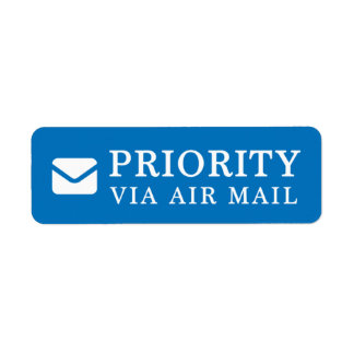 Étiquette PRIORITÉ VIA AIR MAIL 手 箋 lettre par la poste lett