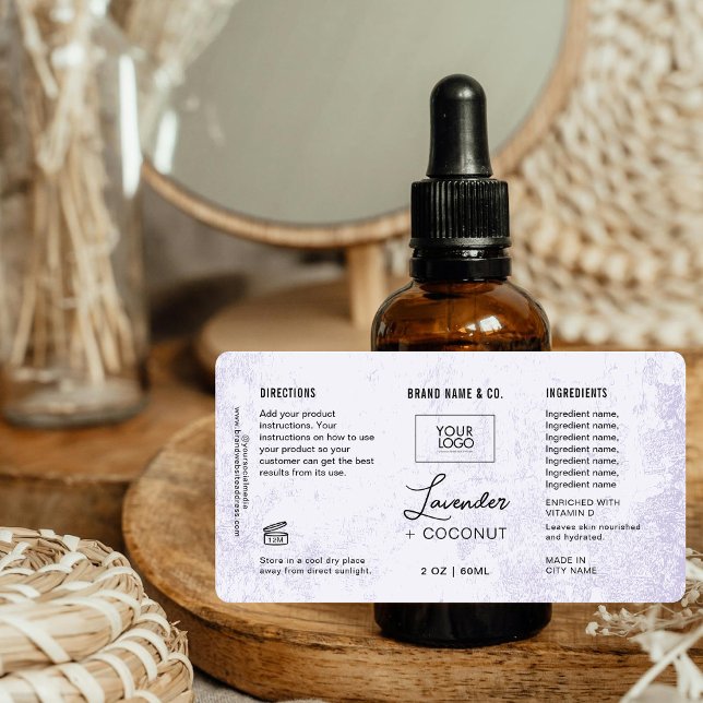 Étiquette  Product Customizable Lavender Rustic Label (Créateur téléchargé)