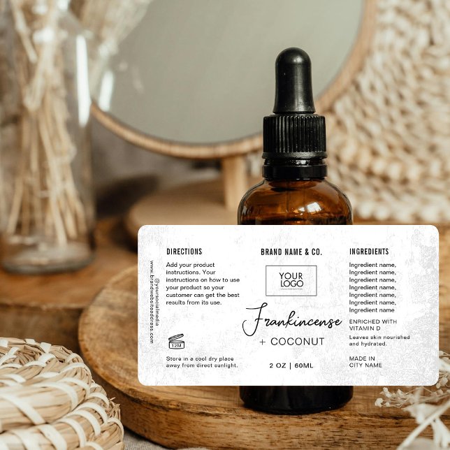 Étiquette  Product Customizable White Rustic Label (Créateur téléchargé)