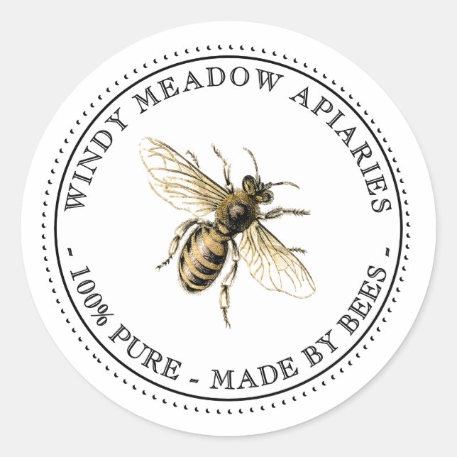 Étiquette produit Apiary personnalisé fabriqué par (Devant)