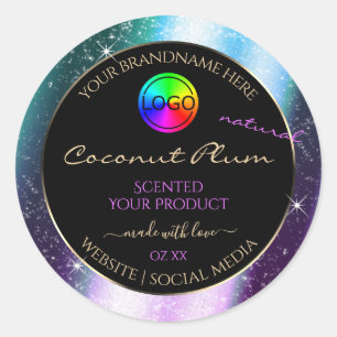 Étiquette produit avec logo Turquoise Parties scin