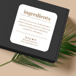 Étiquette produit de la liste des ingrédients du s<br><div class="desc">Design blanc minimaliste pour votre étiquette de liste d'ingrédients d'affaires savon. Customisez-le par vous-même !</div>