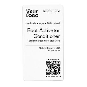 Étiquette Produit de soins minimaux pour les cheveux noirs e