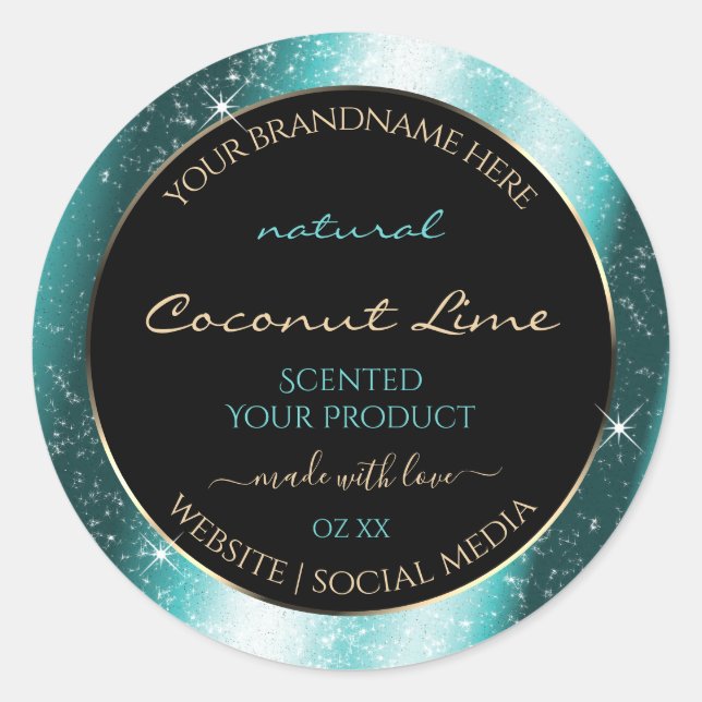 Étiquette produit Turquoise de cadre de Parties sc (Devant)