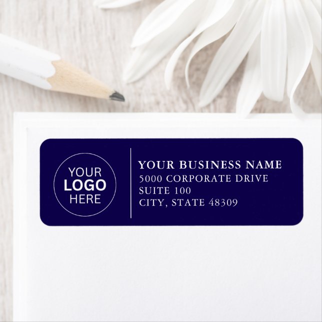 Étiquette  Professional Business Logo  Return Address Label (En situation)