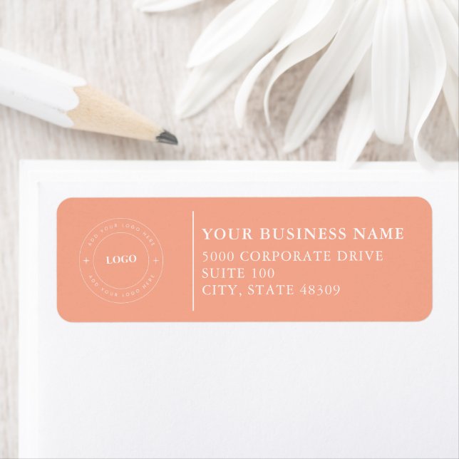 Étiquette  Professional Business Logo  Return Address Label (En situation)