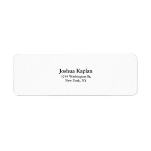 Étiquette Professionnel minimaliste blanc simple classique