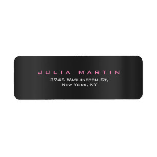 Étiquette Professionnel minimaliste de gris rose féminin