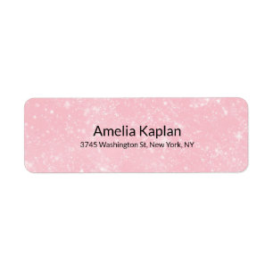 Étiquette Professionnel minimaliste simple moderne rose