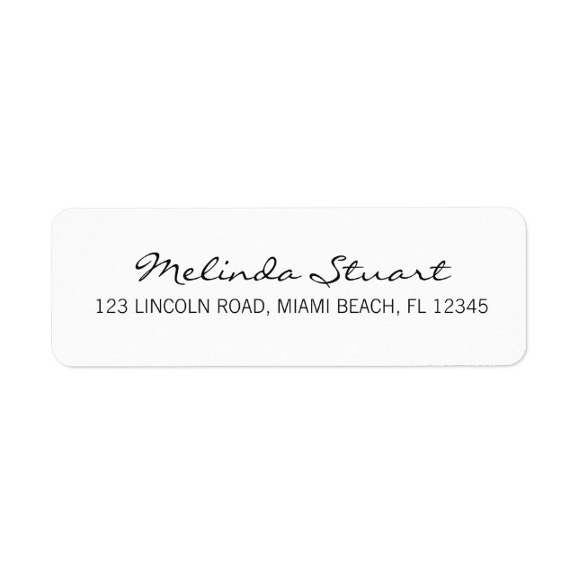 Étiquette Professionnel Simple Blanc (Devant)