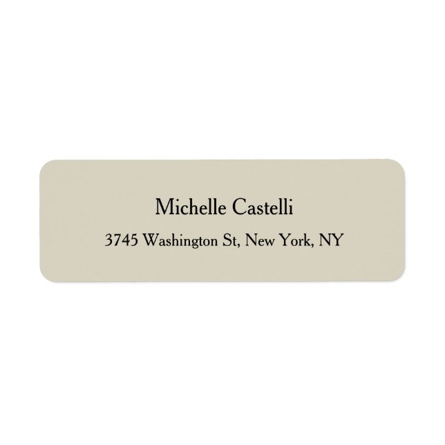 Étiquette Professionnel Unique Classique Simple (Devant)