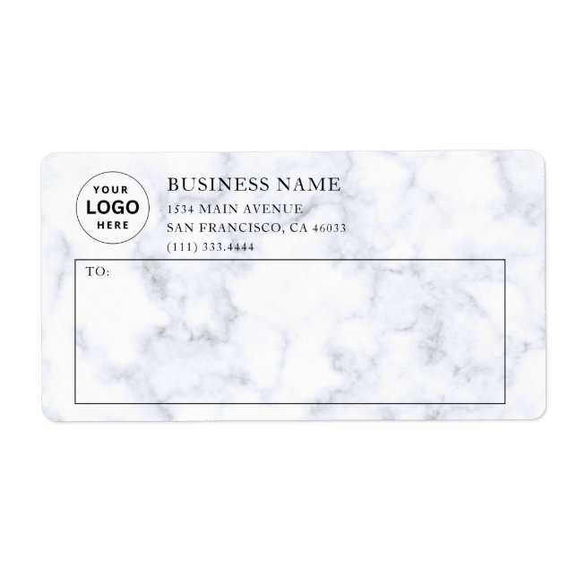 Étiquette professionnelle d'expédition de logo (Devant)