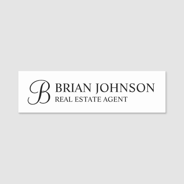 Étiquette professionnelle personnalisée Monogramme (Devant)