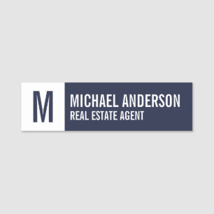 Étiquette professionnelle personnalisée Monogramme