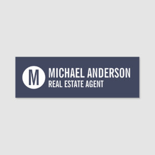 Étiquette professionnelle personnalisée Monogramme