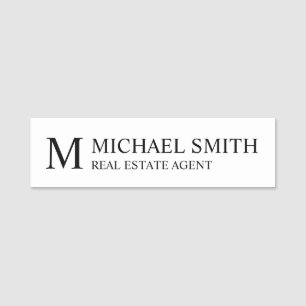 Étiquette professionnelle personnalisée Monogramme