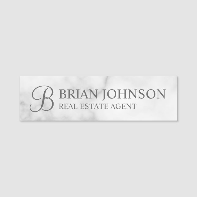 Étiquette professionnelle personnalisée Monogramme (Devant)