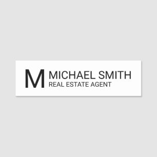 Étiquette professionnelle personnalisée Monogramme