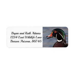 Étiquette Profil d'un canard à bois