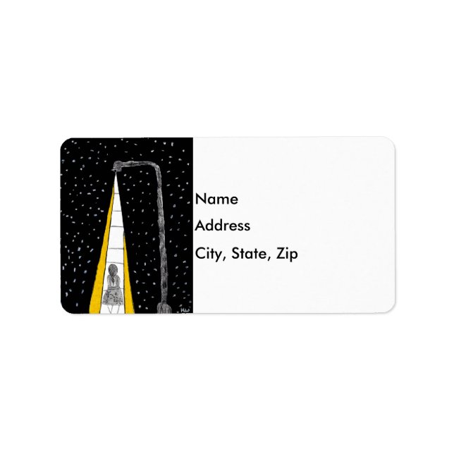 Étiquette Promenade nocturne d'hiver (Devant)