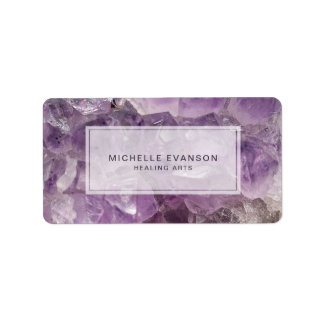 Étiquette Purple Amethyst Crystal Healing Arts