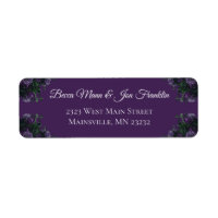 Purple Floral Élégant Mariage gothique