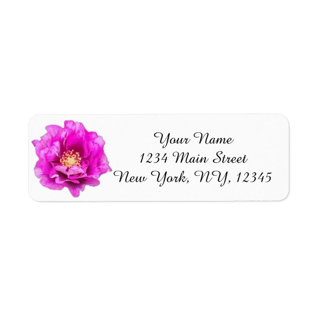 Étiquette Purple Rose Return Address Label (Devant)