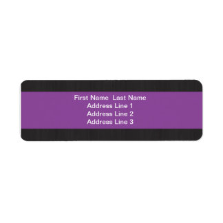 Étiquette Purple & Woodgrain Professional Adresse de retour