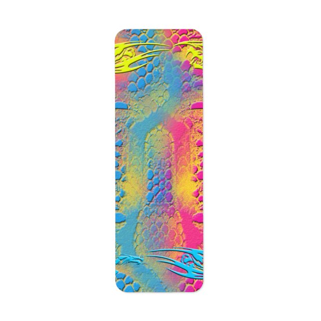 Étiquette PYTHON - moderne fractale décorative - (Devant)