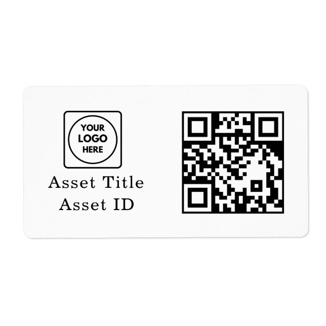 Étiquette QR code d'inventaire personnalisé | Suivi d'actif  (Devant)