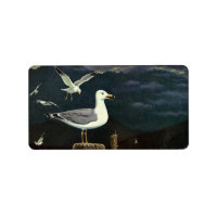 Quai Perché de Mouette vintage, Oiseaux marins Ani