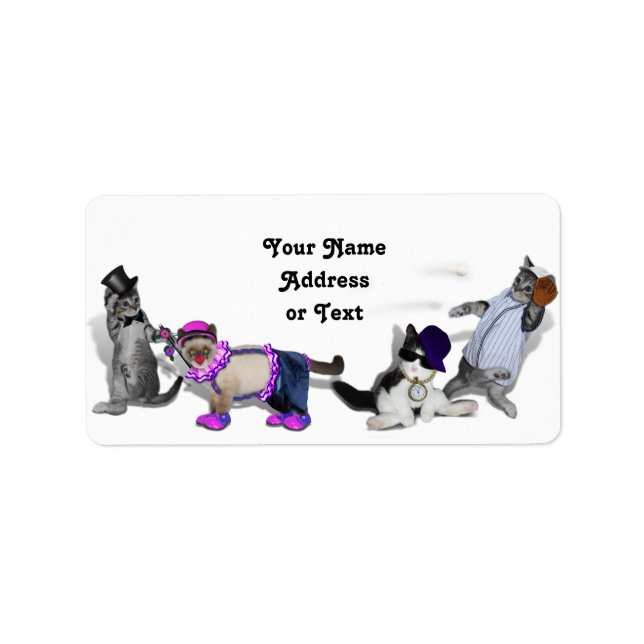 Étiquette Quatre Chatons En Jeu (Devant)