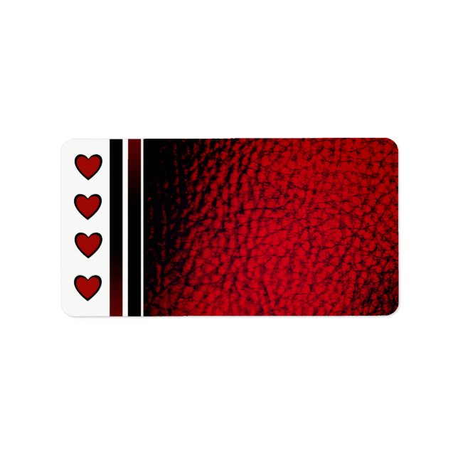 Étiquette Quatre Coeurs Valentine (Devant)