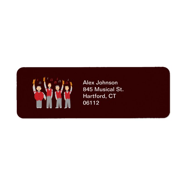 Étiquette Quatuor classique Barbershop (Devant)