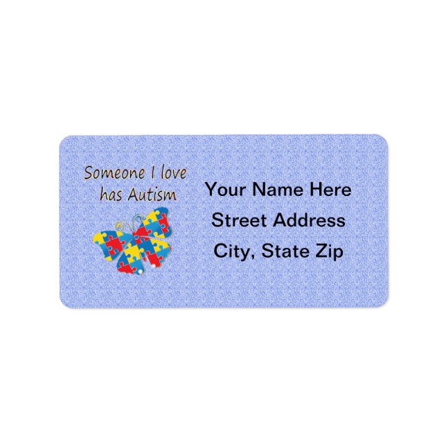 Étiquette Quelqu'un que j'aime a de l'autisme (multi) (Devant)