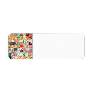 Étiquette QWL Patchwork Quilt MOTIF COLORÉ ARRIÈRE - PLAN HO