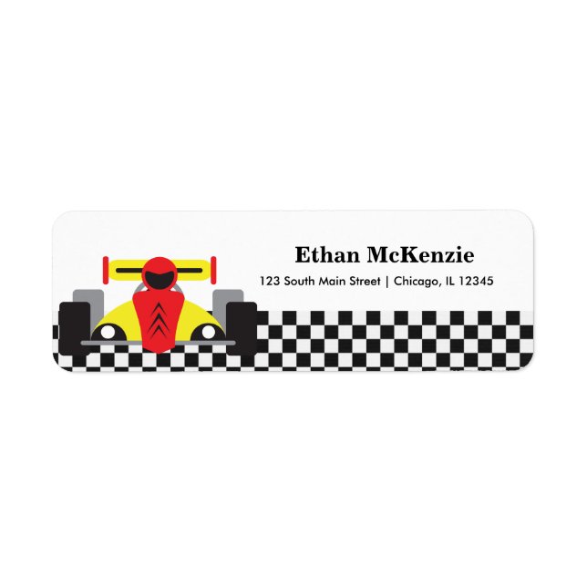 Étiquette Racecar (Devant)