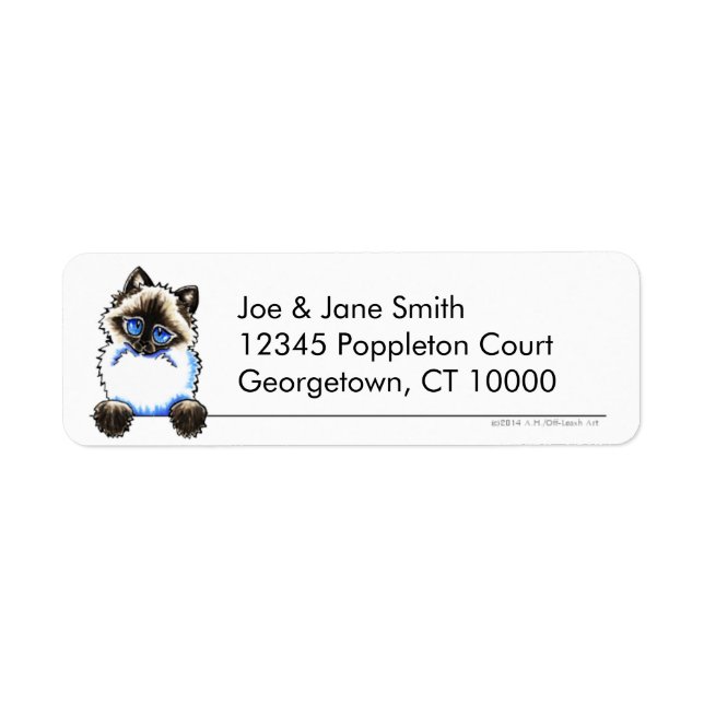 Étiquette Ragdoll Ragamuffin Chat propre et simple (Devant)