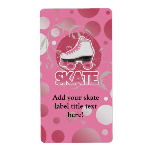 Étiquette Raie de rouleau rose de remous de bulle, patinant