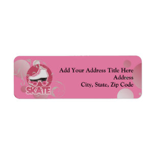 Étiquette Raie de rouleau rose de remous de bulle, patinant