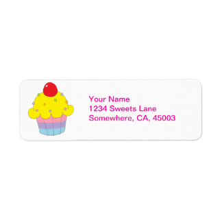 Étiquette Rainbow Cupcake