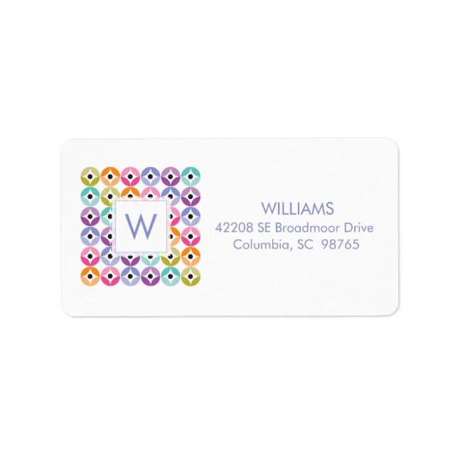 Étiquette Rainbow Ombre Polka Dot Quilt Pattern (Devant)
