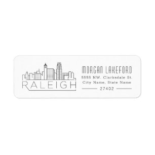 Étiquette Raleigh a stylisé l'horizon